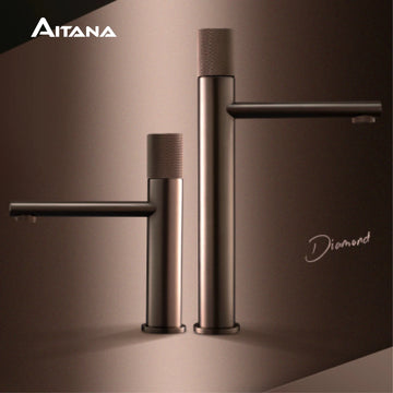Luxury Matte Black Brass Bathroom Faucet – Elegant Round Design for Hot & Cold Water, Hotel-Style Sophistication