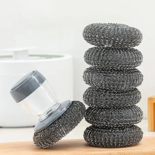 Steel Wire Kitchen Scrubber – Rust Remover Brush & Cleaning Pad for Pots and Pans